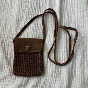 Small Woven Leather Crossbody Bag